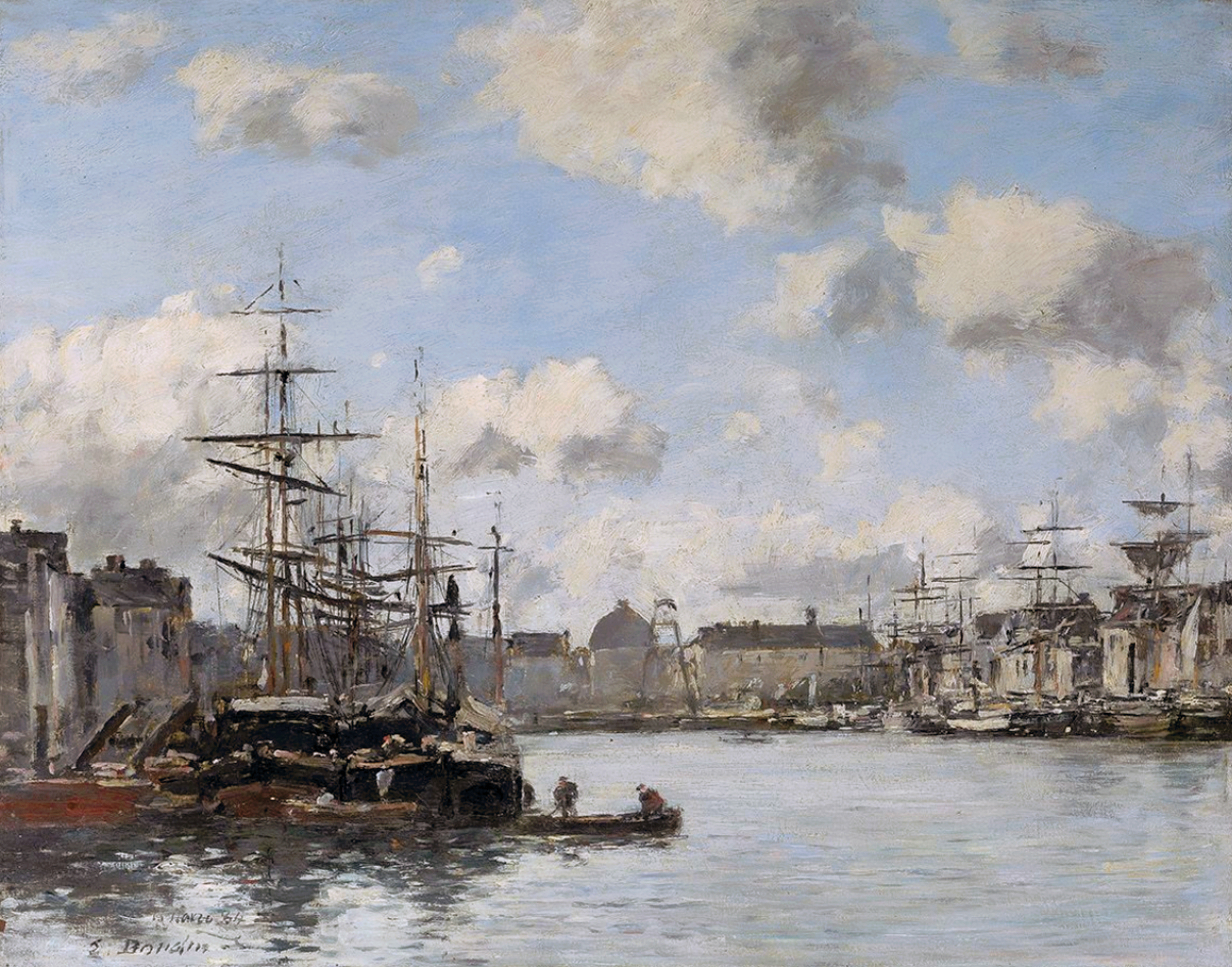 Le Havre, Le Bassin du Commerce, 1884